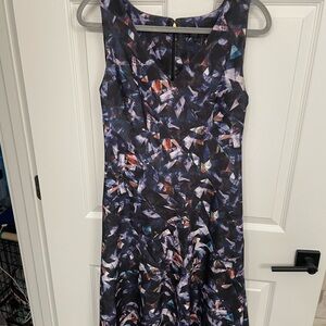 Donna Karan Multicolor Abstract Midi Dress